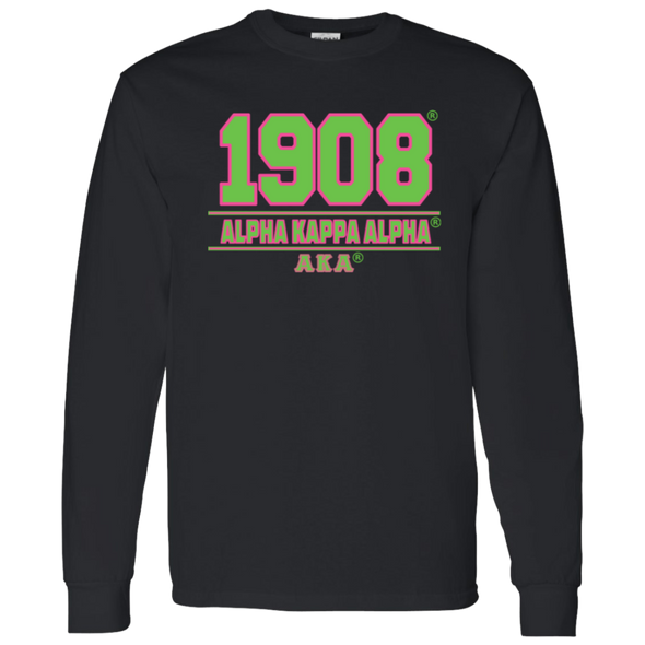 Alpha Kappa Alpha Screen Printed Long Sleeve