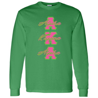 Alpha Kappa Alpha Screen Printed Long Sleeve