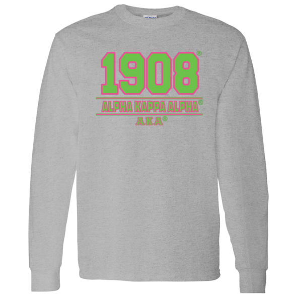 Alpha Kappa Alpha Screen Printed Long Sleeve