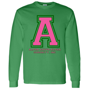 Alpha Kappa Alpha Screen Printed Long Sleeve