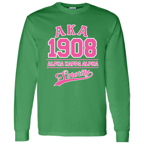 Alpha Kappa Alpha Screen Printed Long Sleeve