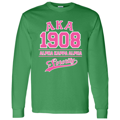 Alpha Kappa Alpha Screen Printed Long Sleeve