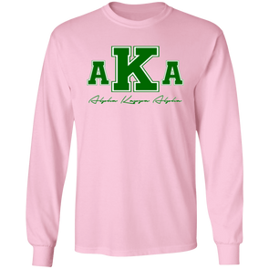 Alpha Kappa Alpha Screen Printed Long Sleeve