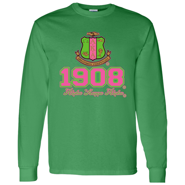 Alpha Kappa Alpha Screen Printed Long Sleeve