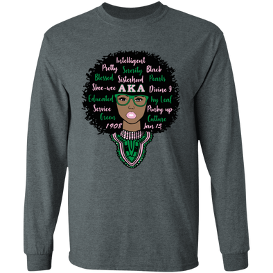 Alpha Kappa Alpha Screen Printed Long Sleeve