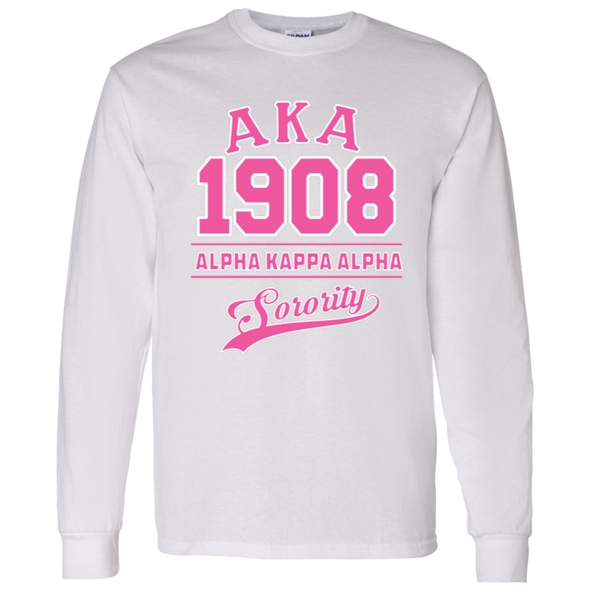 Alpha Kappa Alpha Screen Printed Long Sleeve