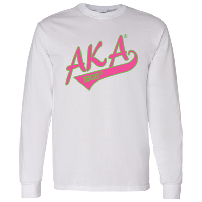 Alpha Kappa Alpha Screen Printed Long Sleeve