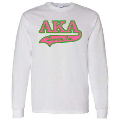 Alpha Kappa Alpha Screen Printed Long Sleeve