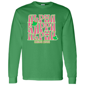 Alpha Kappa Alpha Screen Printed Long Sleeve