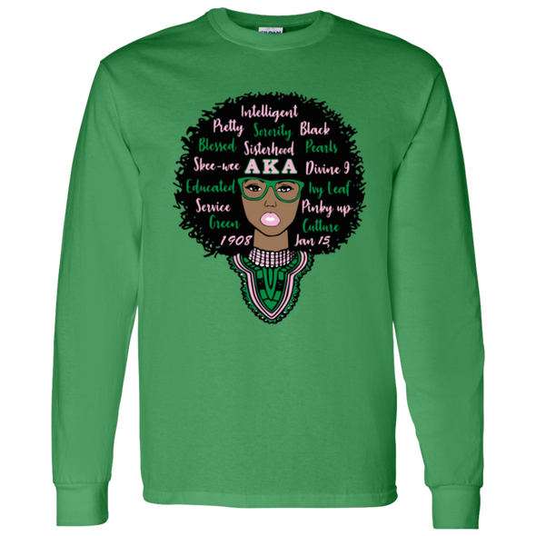 Alpha Kappa Alpha Screen Printed Long Sleeve